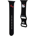 Hello Kitty HKAWLSCHBLK Apple Watch Strap 42/44/45/49mm black/black strap Silicone Kitty Head