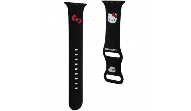 Hello Kitty HKAWLSCHBLK Apple Watch 42/44/45/49mm must silikoonrihm kitty pea