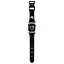 Hello Kitty HKAWLSCHBLK Apple Watch Strap 42/44/45/49mm black/black strap Silicone Kitty Head
