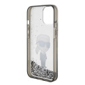 Karl Lagerfeld KLHCP15SLKKNSK iPhone 15 / 14 / 13 6.1" transparent hardcase Liquid Glitter Ikonik Karl Lagerfeld KLHCP15SLKKNSK iPhone 15 / 14 / 13 6.1" transparent hardcase Liquid Glitter Ikonik