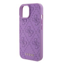 Guess GUHCP15SP4EPMU iPhone 15 / 14 / 13 6.1" purple/light purple hardcase Leather 4G Stamped