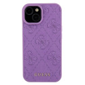 Guess GUHCP15SP4EPMU iPhone 15 / 14 / 13 6.1" purple/light purple hardcase Leather 4G Stamped