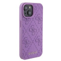 Guess GUHCP15SP4EPMU iPhone 15 / 14 / 13 6.1" purple/light purple hardcase Leather 4G Stamped
