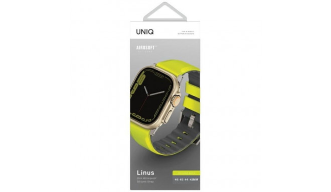 UNIQ Linus Strap Apple Watch Series 1-8/SE/SE2/SE3/Ultra1/2/3 42/44/45/49mm Airosoft silikoon rihm l