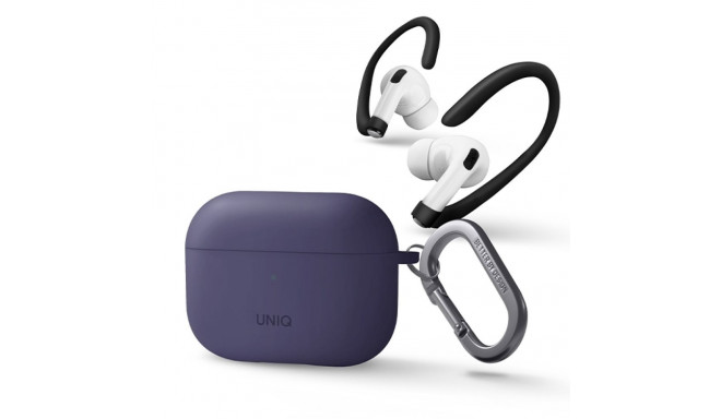 UNIQ Nexo ümbris AirPods Pro 2 gen + silikoonist kõrvaaasad fig purple