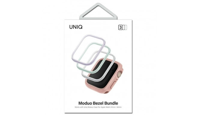 UNIQ Frames for Moduo 3in1 Apple Watch Series 4/5/6/7/8/9/SE/SE2 40/41mm Sage-Lilac-White/Sage-Lilac