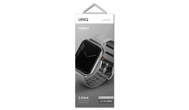 Uniq Linus rihm Apple Watch Series 1-8/SE/SE2 38/40/41mm airosoft silikoon kriidihall