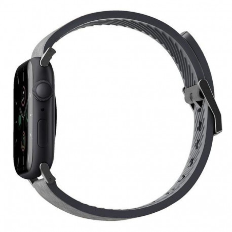 UNIQ Straden Strap Apple Watch Series 1-8/SE/SE2/Ultra 42/44/45/49 Leather Hybrid Strap gray