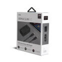UNIQ Lad. network. Versa Slim USB-C PD 18W + USB-C to USB-C cable black/charcoal black (LITHOS Colle