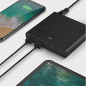 UNIQ Lad. network. HUB Surge 90W black /charcoal black 2xUSB Quick Charge 3.0 + 2xUSB-C PD 3.0 (LITH