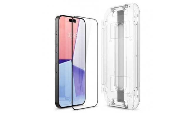 Spigen Glas.TR FC iPhone 15 Pro Max 6.7" EZ FIT 2 tk karastatud klaas must raam AGL06873