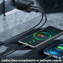 USAMS Lad. network. T41 USB-C+USB GaN 47W PD+QC (only head) Fast Charging black/black CC137TC01 (US-