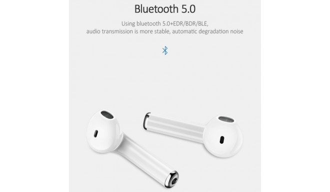 Usams Bluetooth 5.0 TWS LUseries juhtmevabad kõrvaklapid valged BHULU01 (US-LU001)