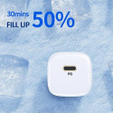 USAMS Lad. network. 1xUSB-C T36 mini 20W + USB-C-Lightning cable white/white PD3.0 Fast Charging XFK
