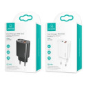 USAMS Lad. network. 1xUSB-C+1xUSB T35 20W (head only) PD3.0 +QC3.0 Fast Charging black/black CC121TC