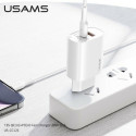 USAMS Lad. network. 1xUSB-C+1xUSB T35 20W (head only) PD3.0 +QC3.0 Fast Charging white/white CC121TC