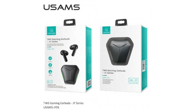 Usams Bluetooth 5.0 TWS juhtmevabad kõrvaklapid JYseries gaming must/must BHUJY01