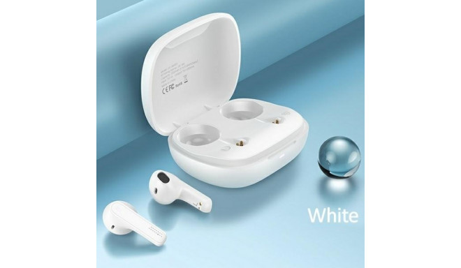 Usams Bluetooth 5.0 TWS SMseries juhtmevabad kõrvaklapid valged/valged BHUSM01 (US-SM001)