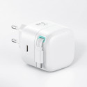 USAMS Lad. network. 1xUSB-C with retractable USB-C Retractable PD+QC 35W Gan Fast Charging cable bla
