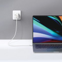 USAMS Lad. network. 2xUSB-C+1xUSB 65W (head only) GaN PD3.0 +QC3.0 Fast Charging white/white Sandru 