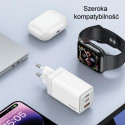 USAMS Lad. network. 2xUSB-C+1xUSB 65W (head only) GaN PD3.0 +QC3.0 Fast Charging white/white Sandru 