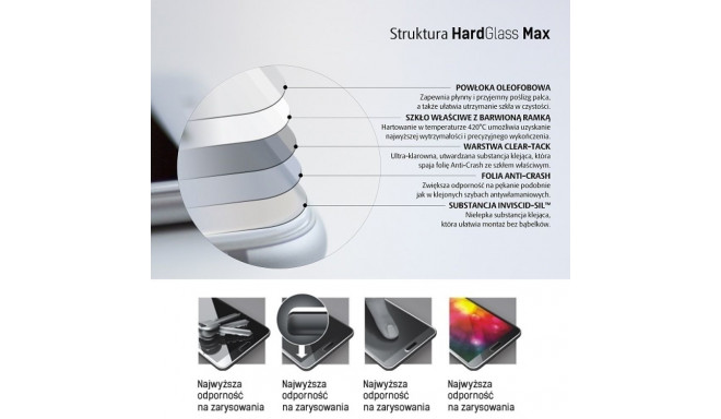 3MK HardGlass Max iPhone Xr must, täisekraaniga klaas