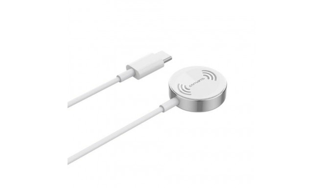 4smarts VoltBeamMini Inductive Charger for Apple Watch 1-8/SE with 1m USB-C Cable 2.5W White 462550
