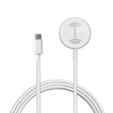 4smarts VoltBeam Mini inductive charger for Apple Watch 1-8/SE with 1m USB-C cable 2.5W white/white 