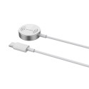 4smarts VoltBeam Mini inductive charger for Apple Watch 1-8/SE with 1m USB-C cable 2.5W white/white 