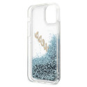 Guess GUHCP12SGLVSBL iPhone 12 mini 5.4" blue/blue hardcase Glitter Vintage Script