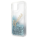 Guess GUHCP12LGLVSBL iPhone 12 Pro Max 6.7" blue/blue hardcase Glitter Vintage Script