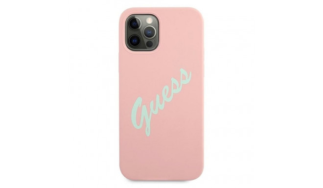 Guess GUHCP12LLSVSPG iPhone 12 Pro Max 6.7" roheline/roosa silikoonist vintage kõvakorpus