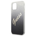 Guess GUHCP12LPCUGLSBK iPhone 12 Pro Max 6.7" black/black hardcase Glitter Gradient Script