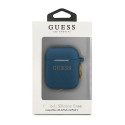 Guess GUACCSILGLBL AirPods 1/2 cover blue/blue Silicone Glitter