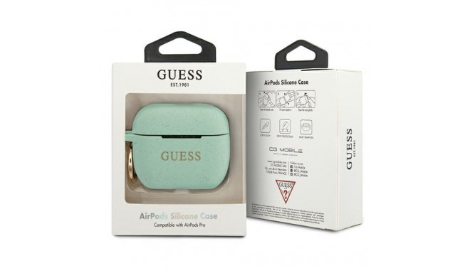 Guess GUACAPSILGLGN AirPods Pro cover green/green Silicone Glitter