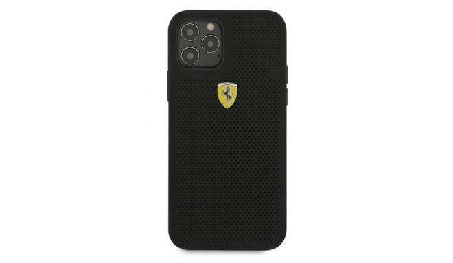 Ferrari FESPEHCP12LBK iPhone 12 Pro Max 6.7" black hardcase On Track Perforated