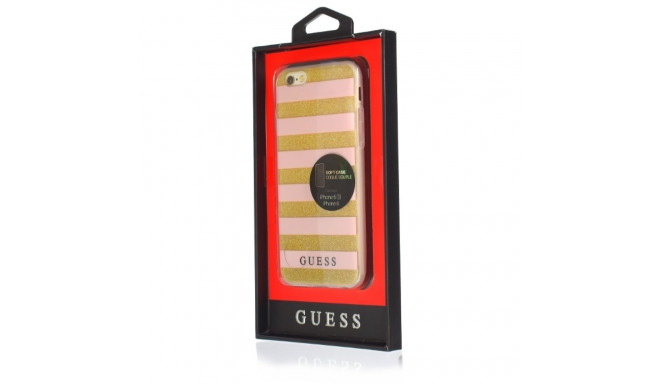 Guess GUHCP6STGPI iPhone 6/6S roosa kõvakate etniline šikk triibuline 3D