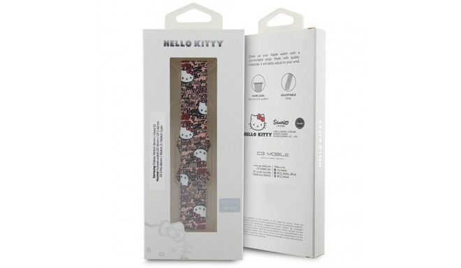 Hello Kitty universaalne rihm HKUWLSDGPTP silikoonist sildid graffiti roosa rihm 22mm