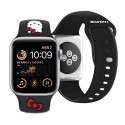 Hello Kitty HKAWMSCHBLK Apple Watch Strap 38/40/41mm black/black strap Silicone Kitty Head