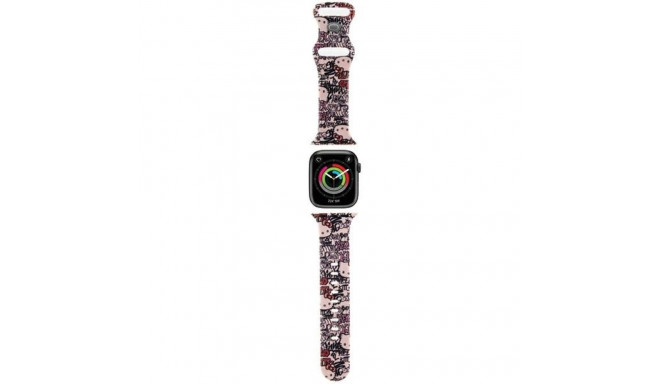 Hello Kitty Strap HKAWMSDGPTP Apple Watch 38/40/41mm roosa silikoonist rihm sildid grafiti