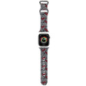 Hello Kitty HKAWMSDIEZK Apple Watch Strap 38/40/41mm black/black strap Silicone Bows & Stripes