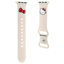 Hello Kitty HKAWMSCHBLE Apple Watch Strap 38/40/41mm beige/beige strap Silicone Kitty Head