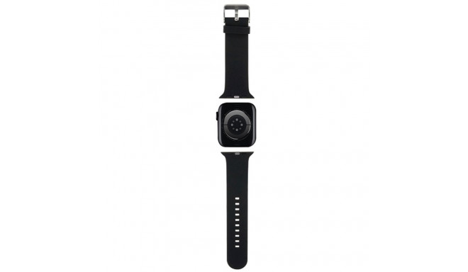 Karl Lagerfeld KLAWLSLKCNK Apple Watch'i rihm 42/44/45/49mm must/must rihm 3D kummist Karli ja Choup