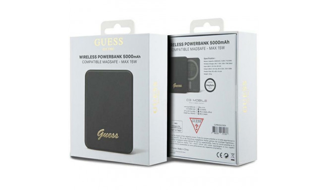 Guess Induction Powerbank 15WGUPBM5ALGSGK 5000mAh must MagSafe metallist Script Logo