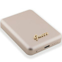 Guess Induction Powerbank 15W GUPBM5ALGSGD 5000mAh gold/gold MagSafe Metal Script Logo