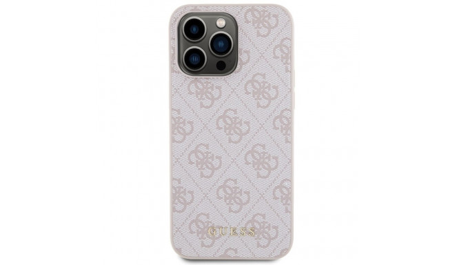 Guess GUHCP15XG4GFPI iPhone 15 Pro Max 6.7" roosa kõva ümbris 4G metallist kuldne logo