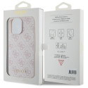 Guess GUHCP15XG4GFPI iPhone 15 Pro Max 6.7" pink/pink hard case 4G Metal Gold Logo