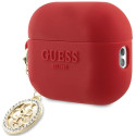 Guess GUAP23DSLGHDF AirPods Pro 2 (2022/2023) cover red 3D Rubber 4G Diamond Charm