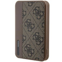 Guess Powerbank 15W GUPB5LP4GEGW 5000mAh brown/brown 4G Leather Metal Logo