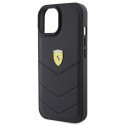 Ferrari FEHCP15SRDUK iPhone 15 / 14 / 13 6.1" black/black hardcase Quilted Metal Logo